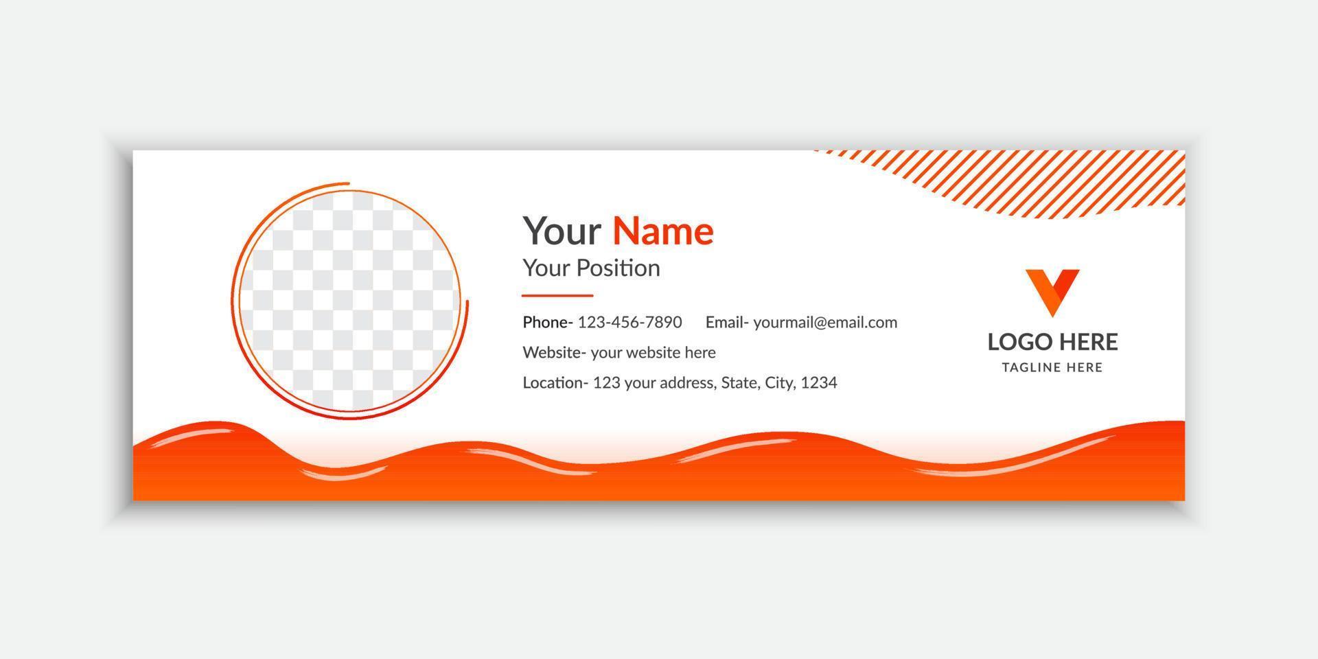 Professional email signature and email footer template vector
