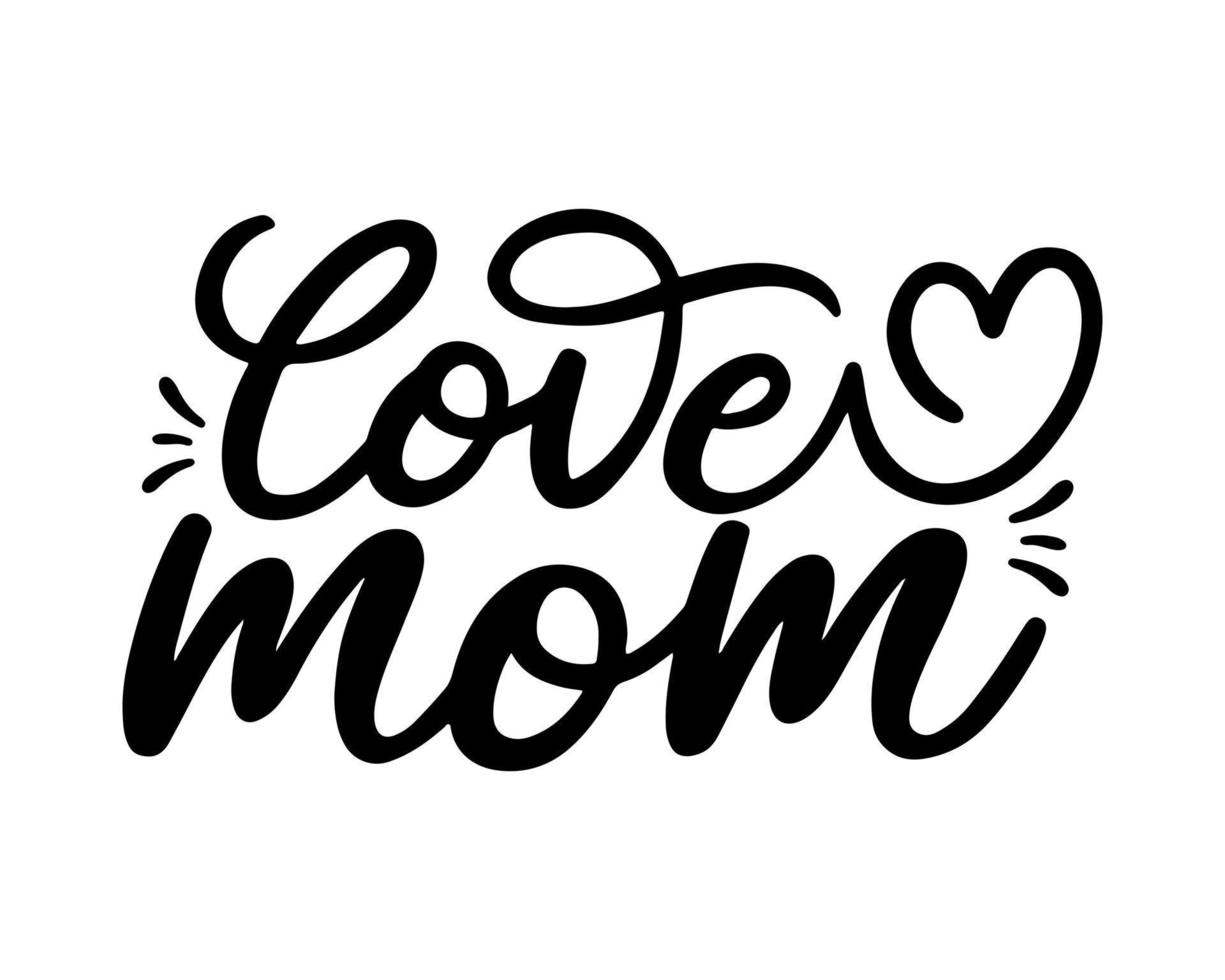 Happy Mothers Day vector lettering. Mother's Day calligraphy card. Mothers Day lettering Arabic calligraphy vector illustration. Love mom, best mom ever lettering vector.