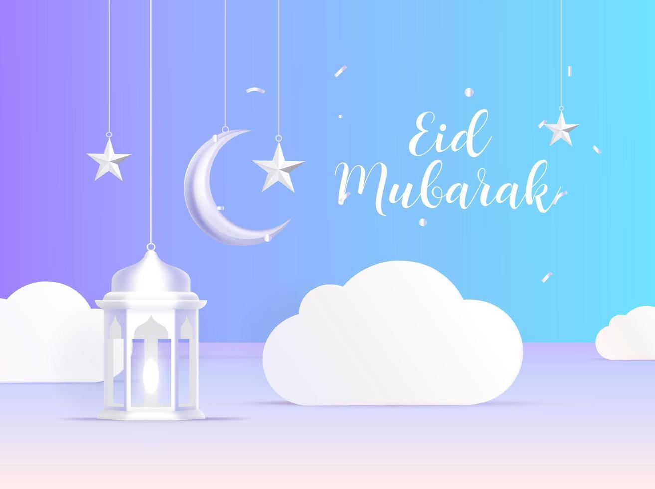 tarjeta de felicitación islámica eid mubarak en vector de caligrafía árabe. vector de caligrafía eid al fitr y eid al adha. feliz ilustración vectorial eid. eid adha, caligrafía eid fitr en el arte islámico.