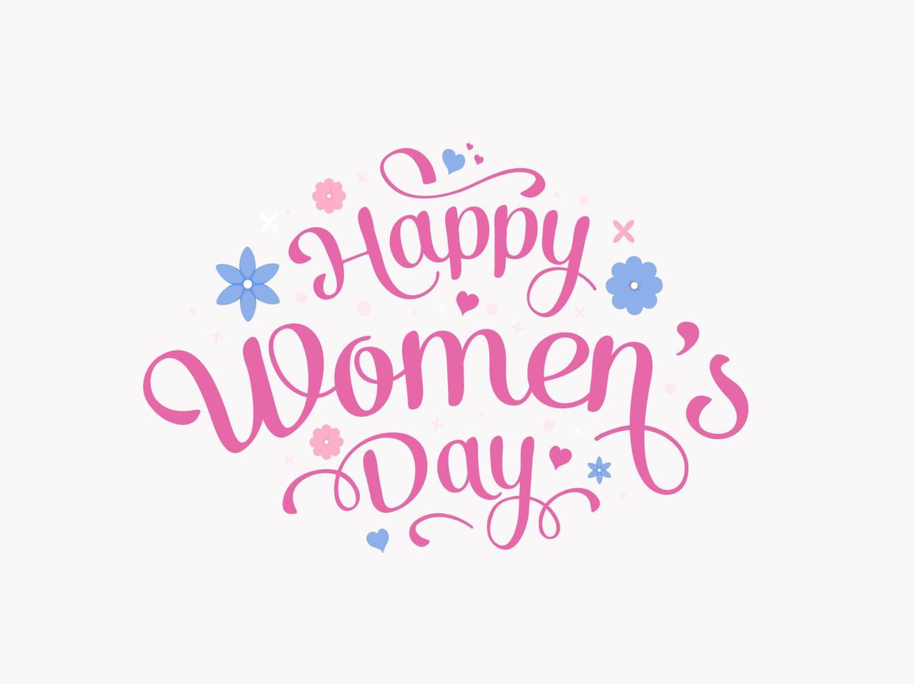 International Women Day 8th of March day of women in the world Arabic and English calligraphy vector. vector