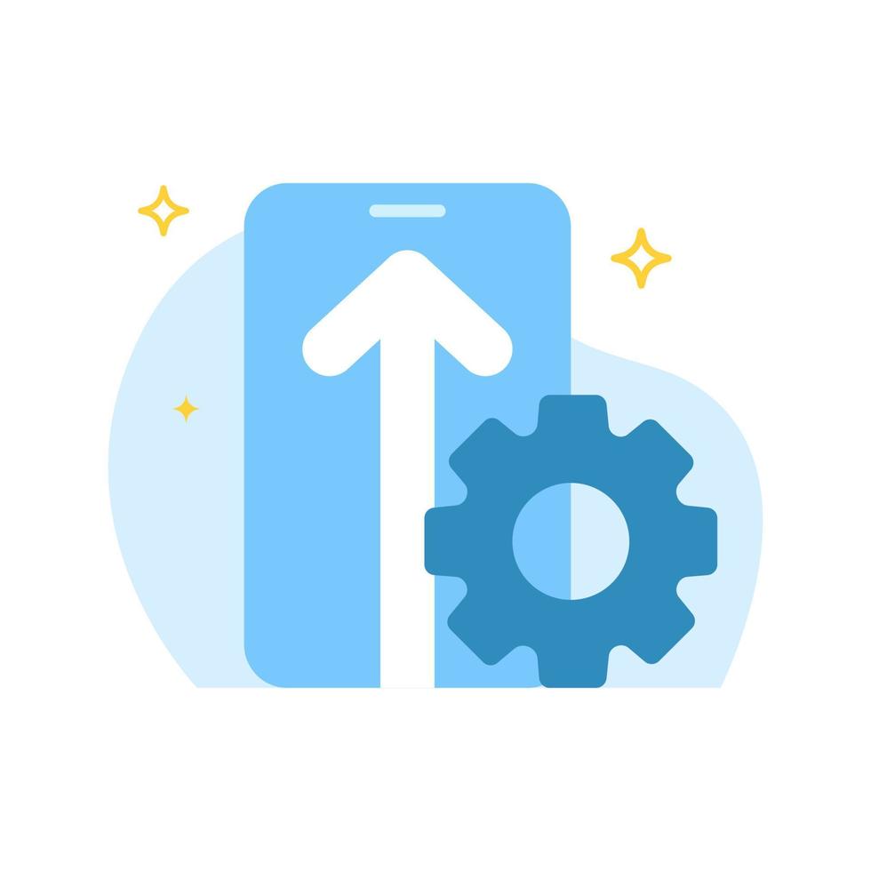 New update available concept illustration flat design vector eps10. modern graphic element for landing page, empty state ui, infographic, icon