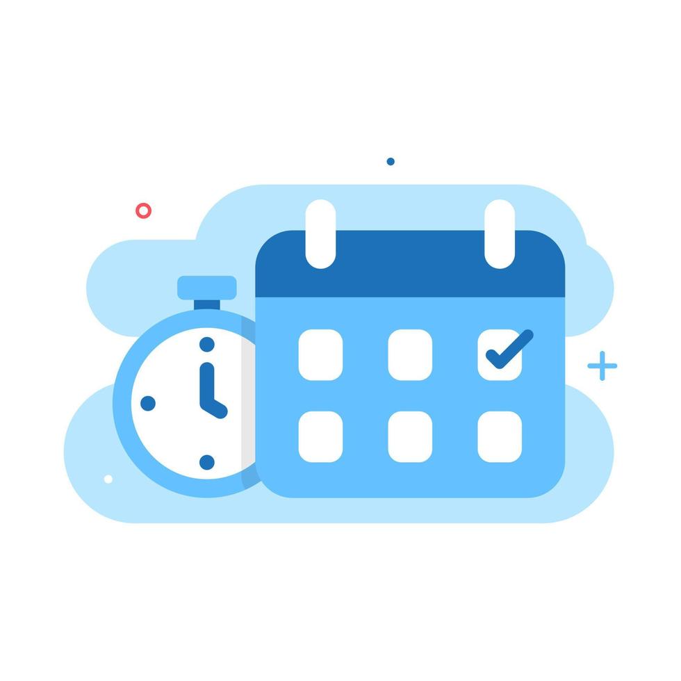 on time concept illustration flat design vector eps10. modern graphic element for landing page, empty state ui, infographic, icon