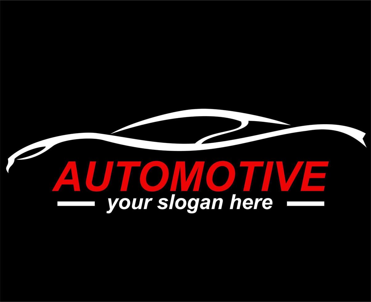 sports car line art logo vector
