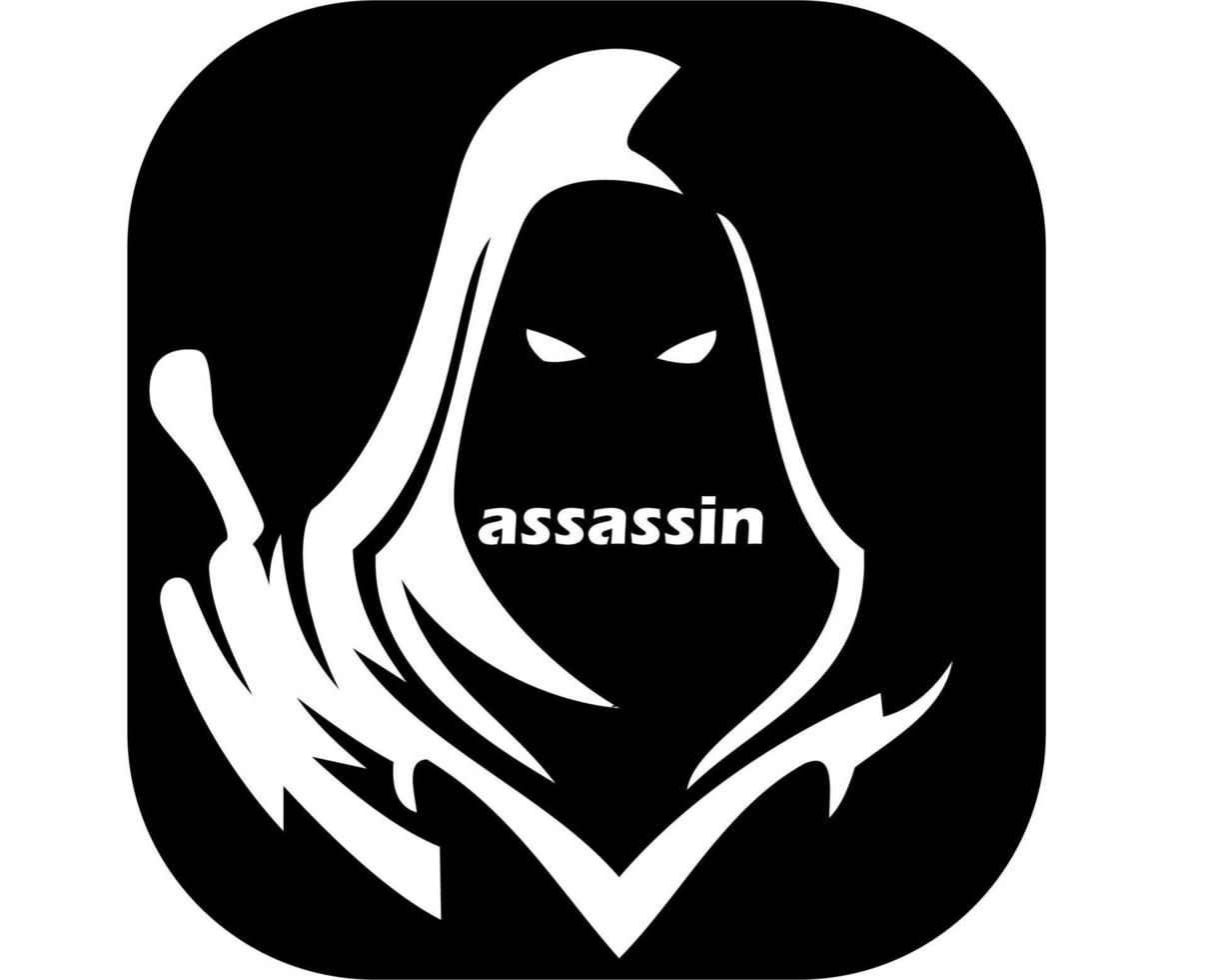 assassin ninja logo for esport logo vector