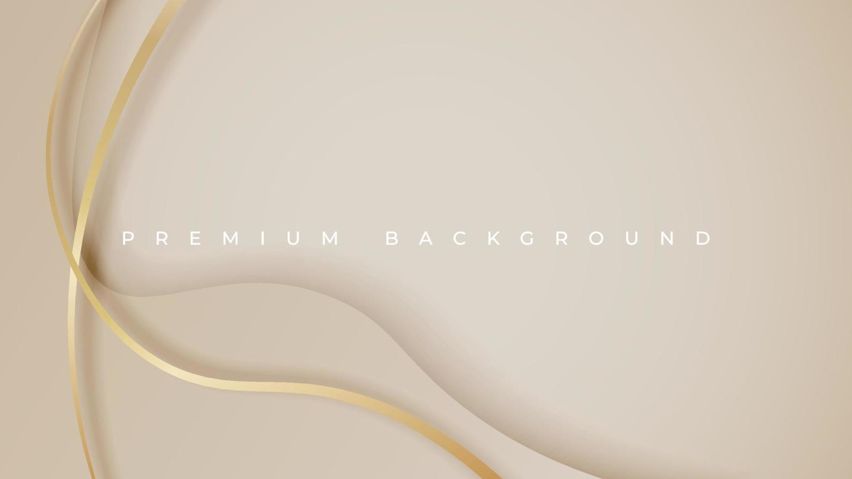 Luxury background with golden lines and paper cut style. vector illustration.