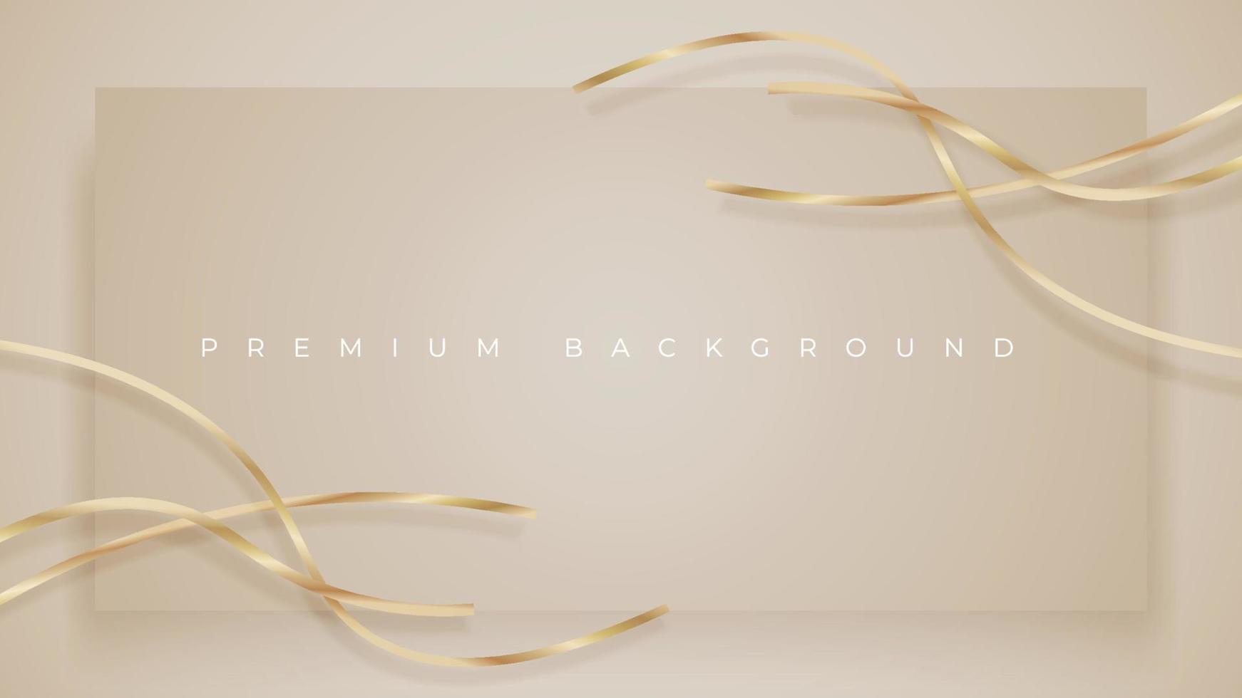 abstract wave golden lines with space for text. paper cut style. luxury background. vector illustration