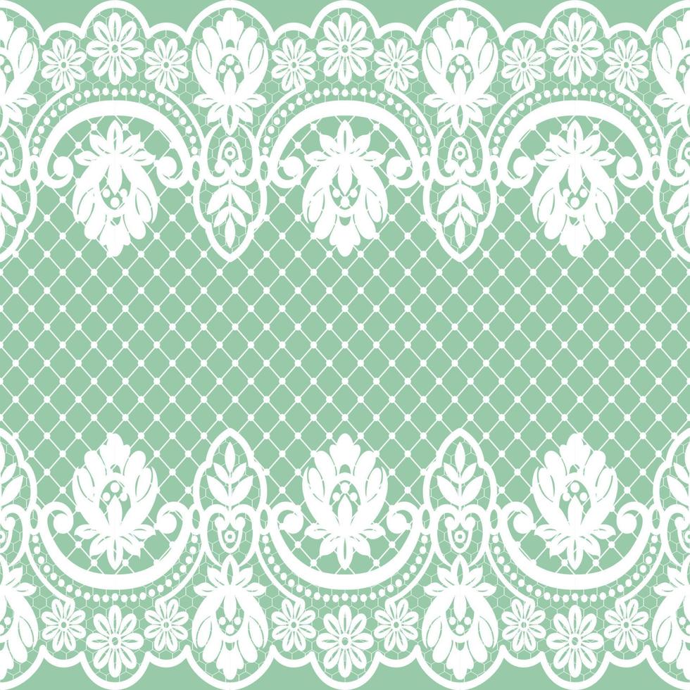Lace seamless pattern with flowers vector