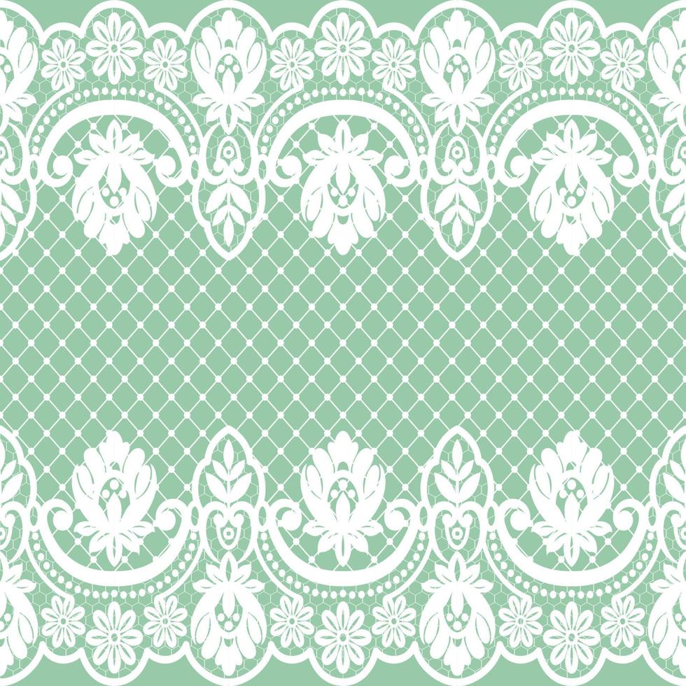 Lace seamless pattern with flowers vector