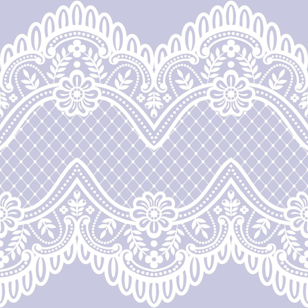 Lace seamless pattern with flowers vector