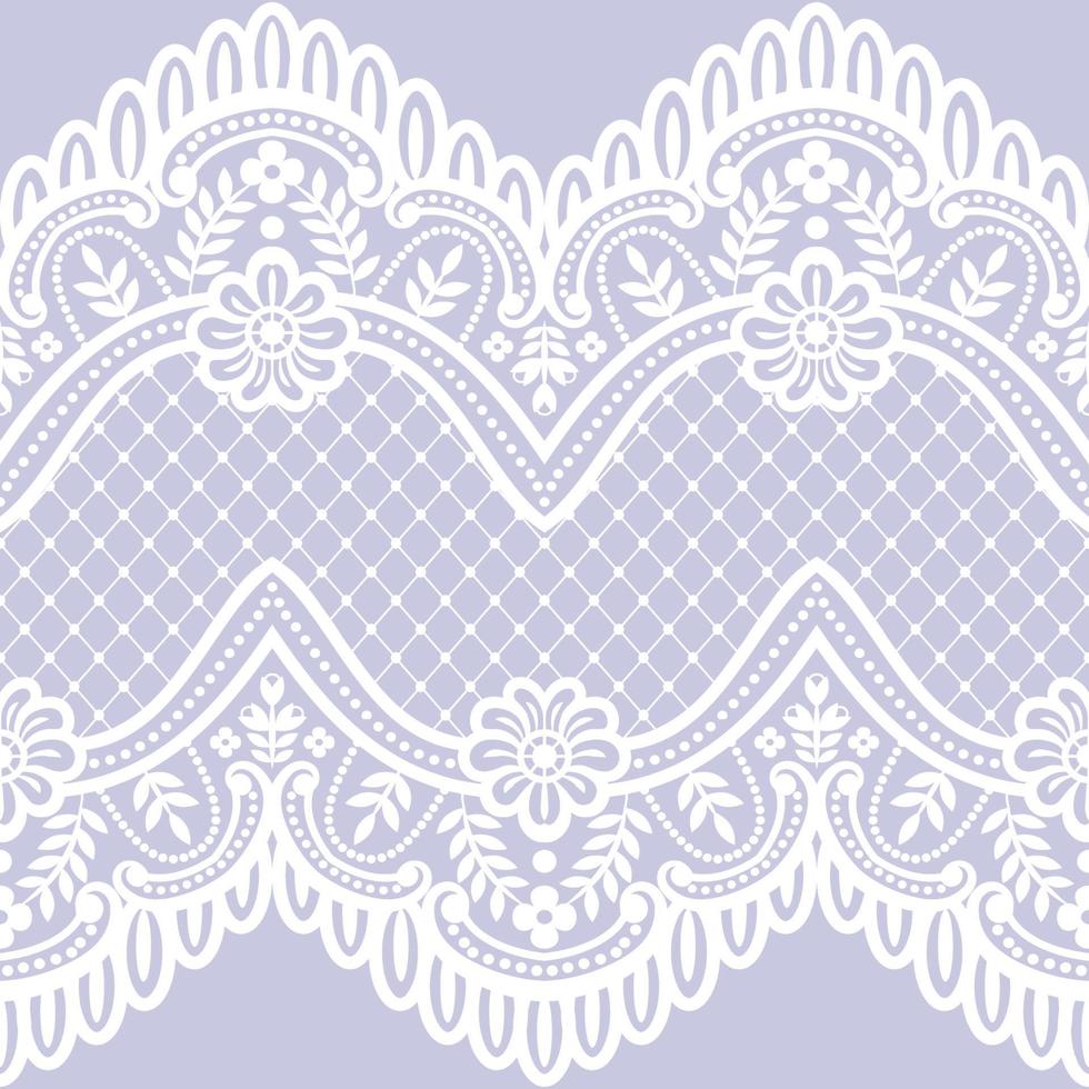 Lace seamless pattern with flowers vector