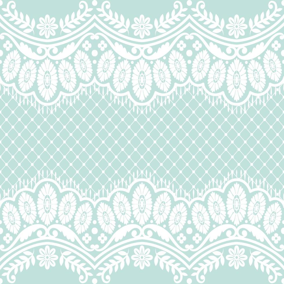 Lace seamless pattern with flowers vector
