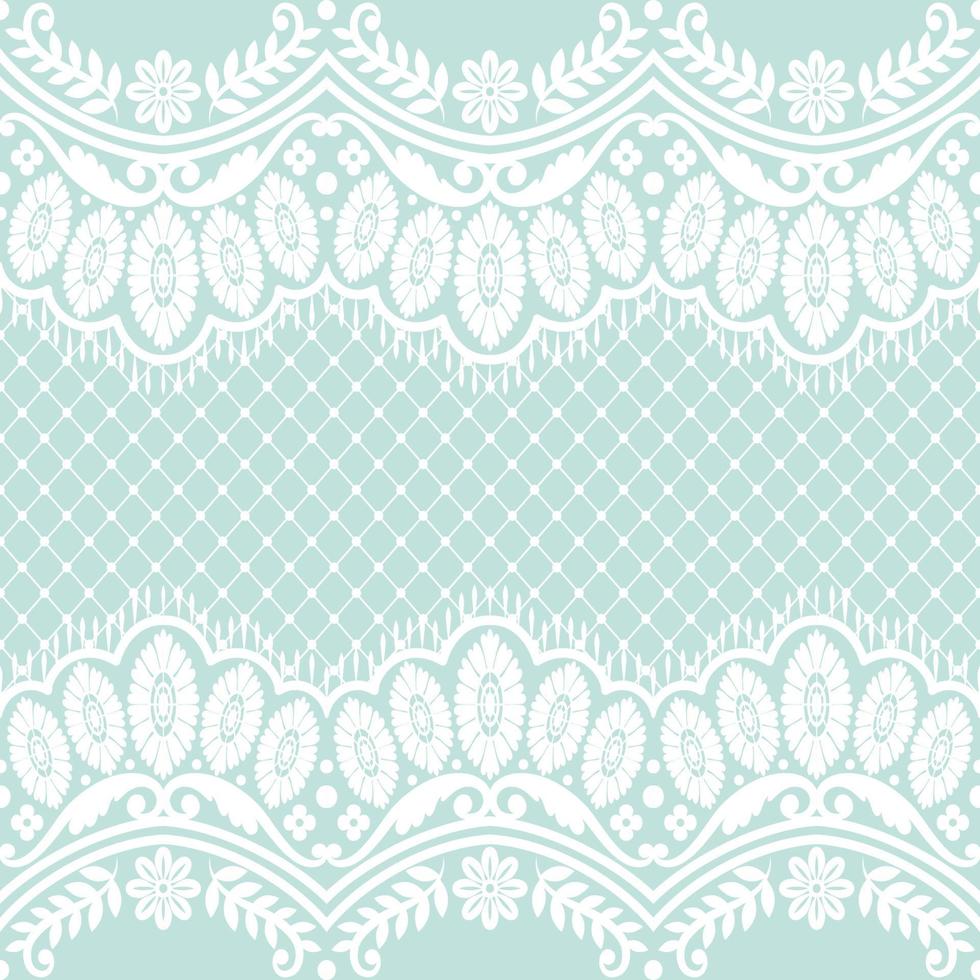 Lace seamless pattern with flowers vector