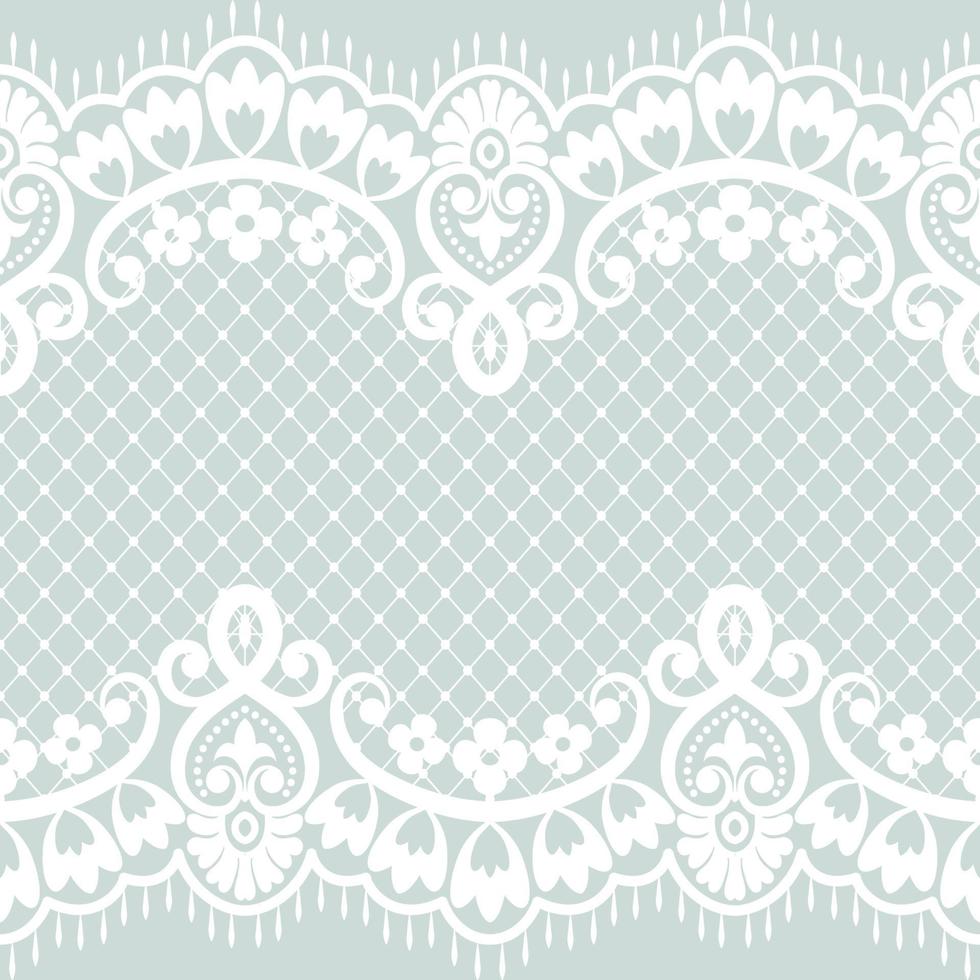 Lace seamless pattern with flowers vector