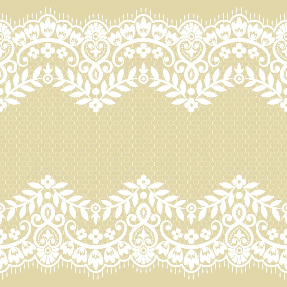 Lace seamless pattern with flowers vector