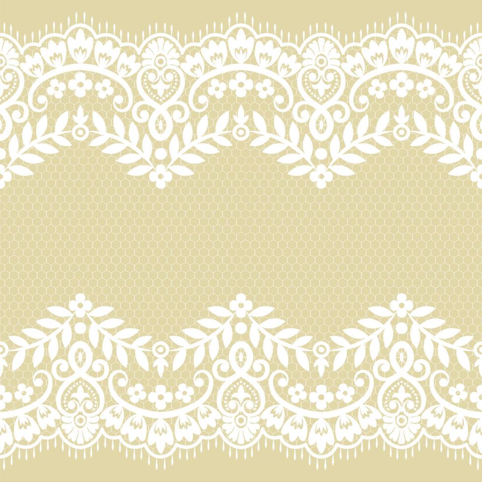 Lace seamless pattern with flowers vector