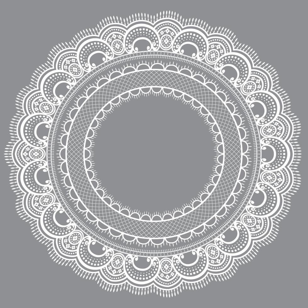 Ornamental round lace pattern vector