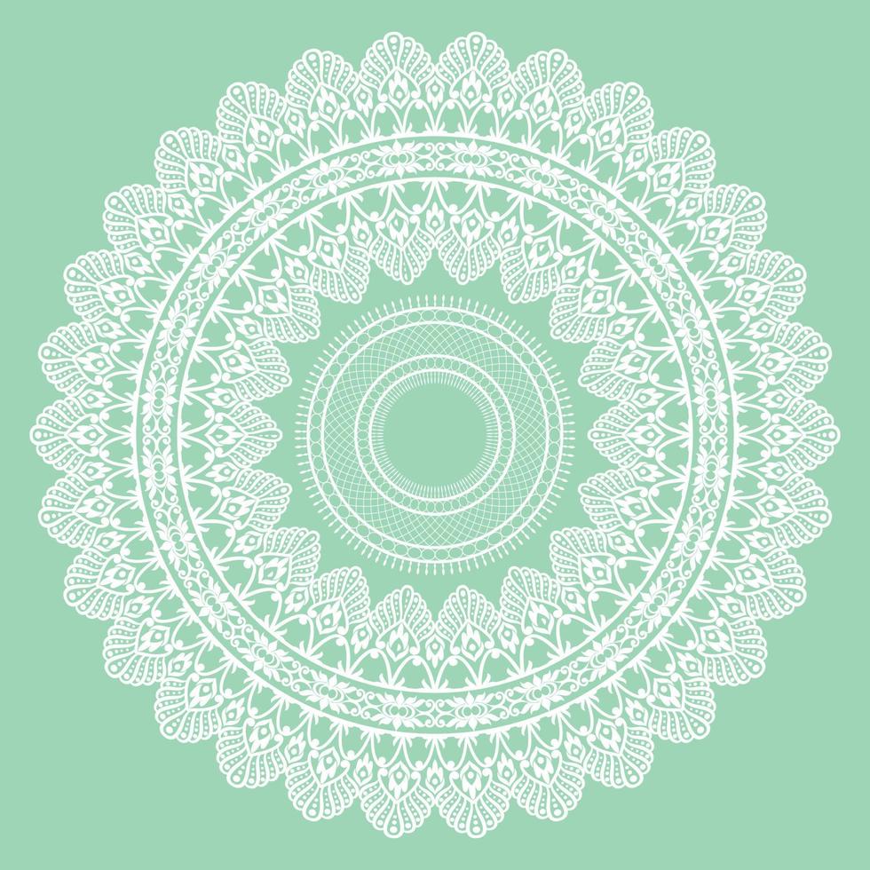 Ornamental round lace pattern vector