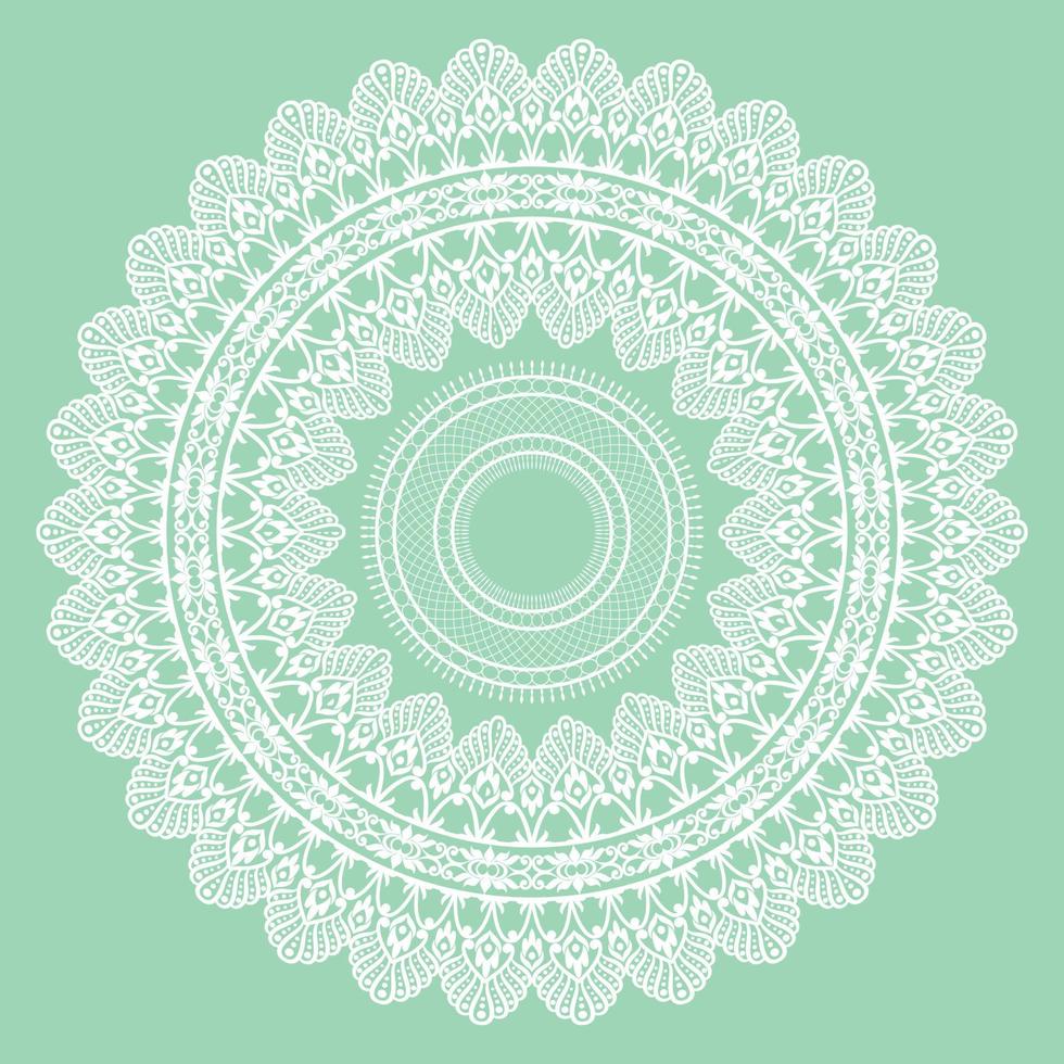 Ornamental round lace pattern vector