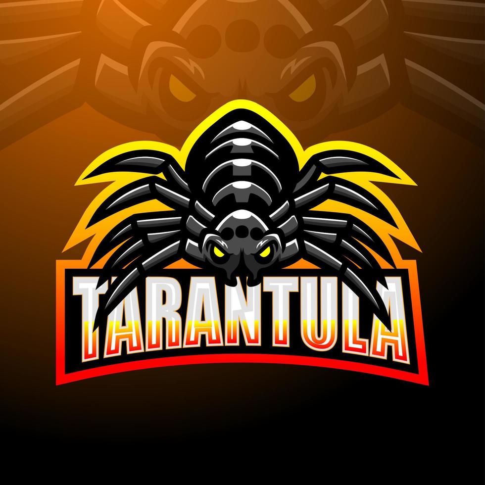 diseño de logotipo de esport de mascota de tarántula vector