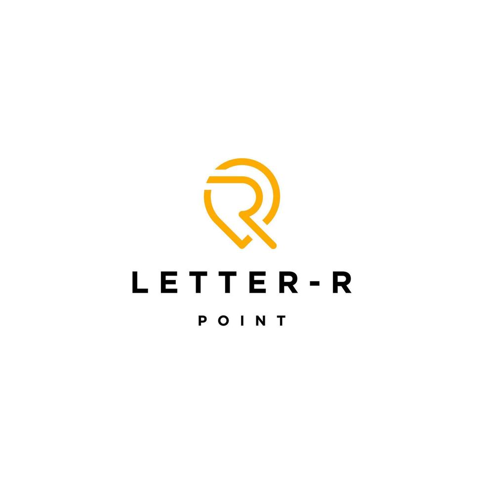 Letter R gps logo icon design template vector