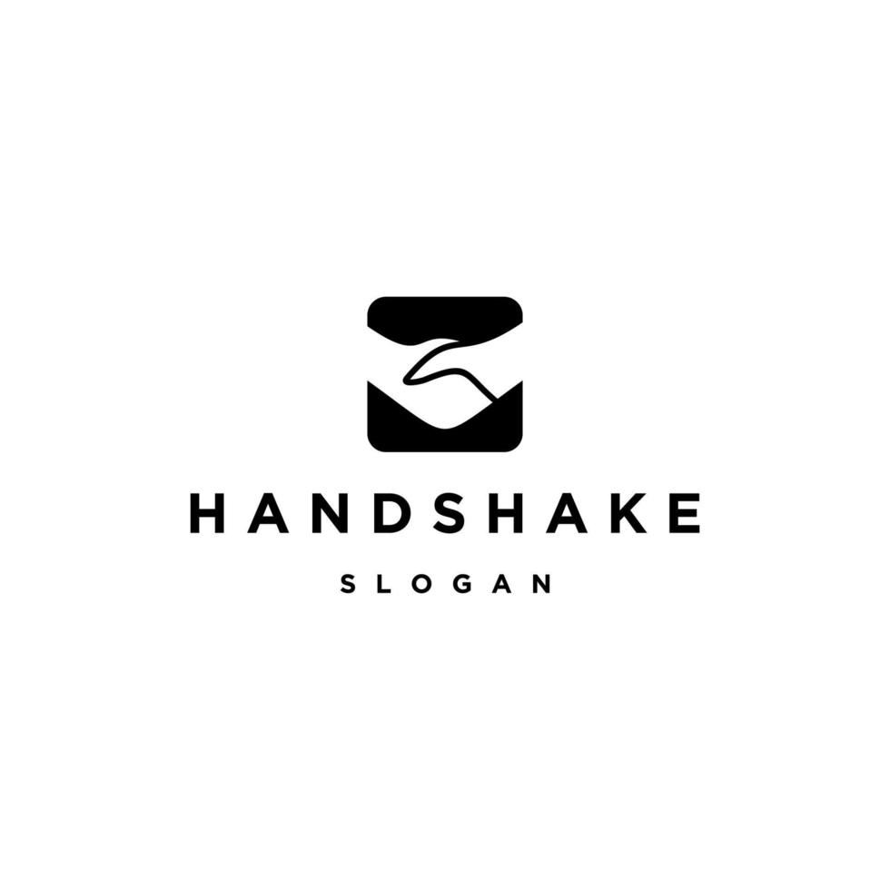 Handshake logo icon design template vector