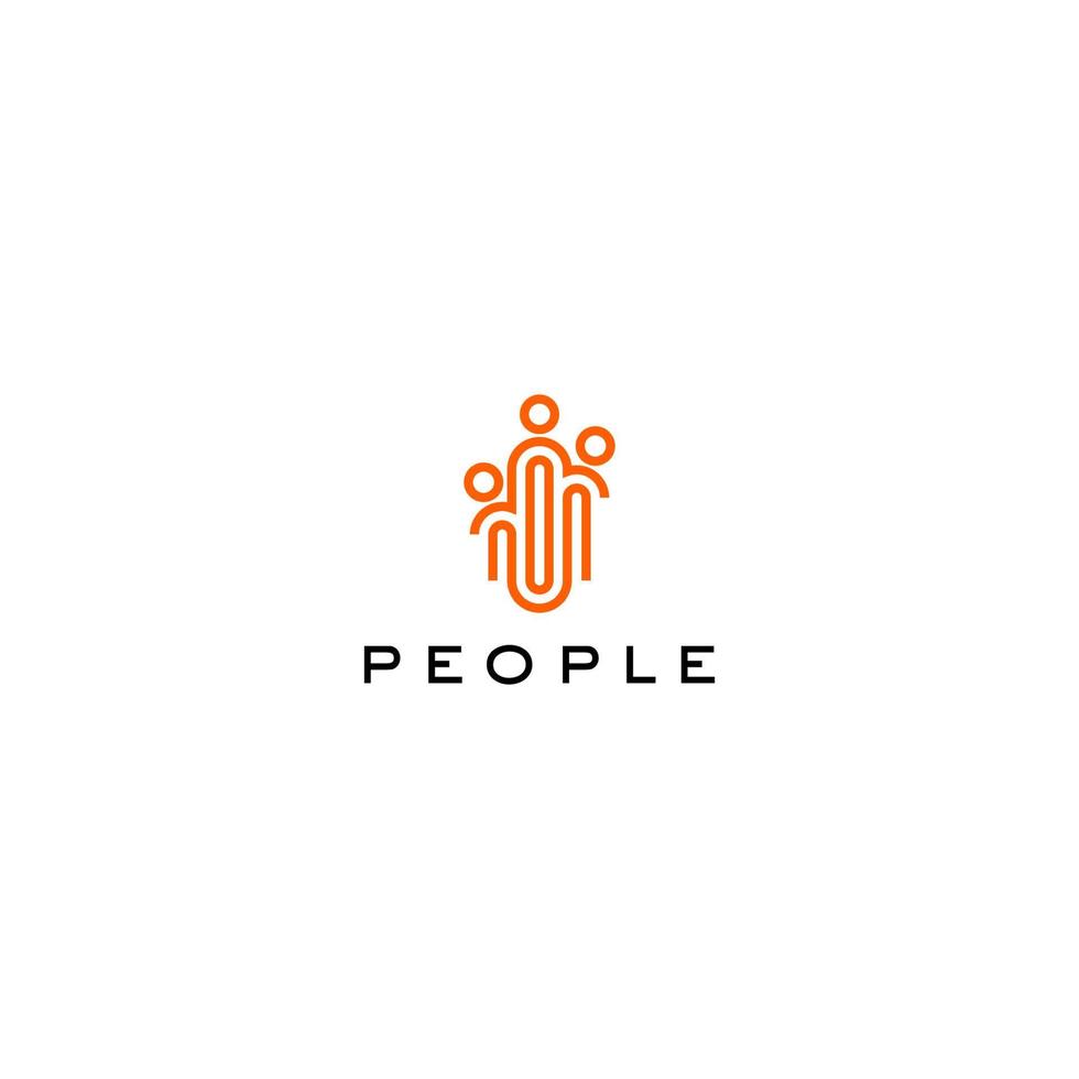 plantilla de diseño de icono de logotipo de personas vector