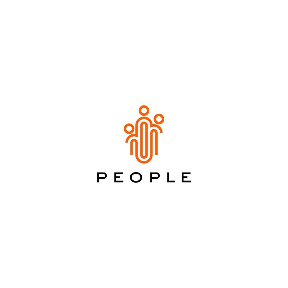 People logo icon design template vector