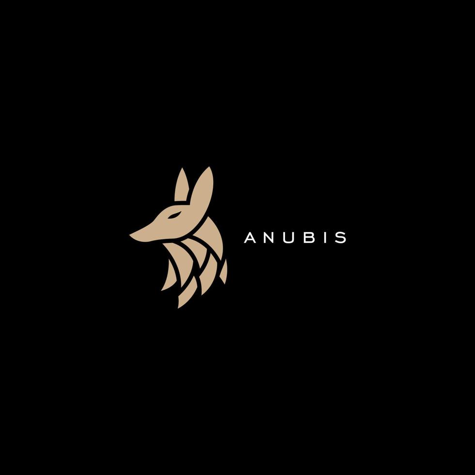 plantilla de diseño de icono de logotipo de anubis vector