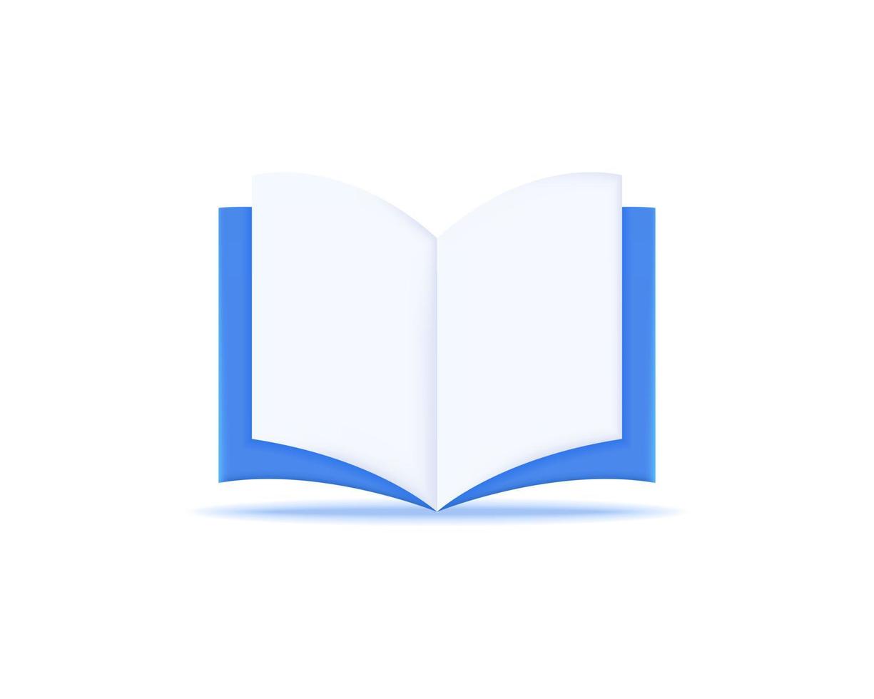 3d books realistic icon vector concept