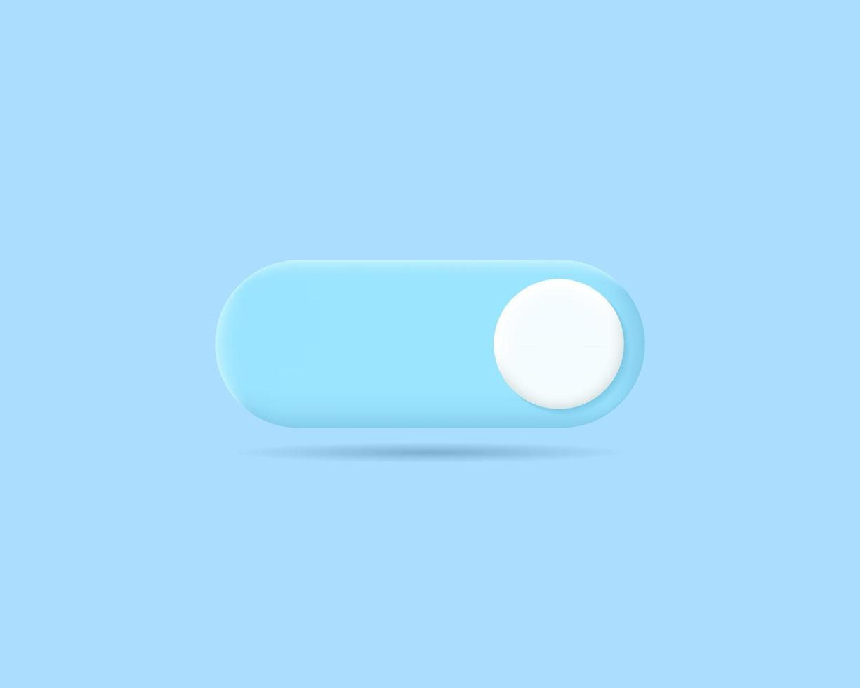 3d en el botón icono realista ilustración vectorial vector