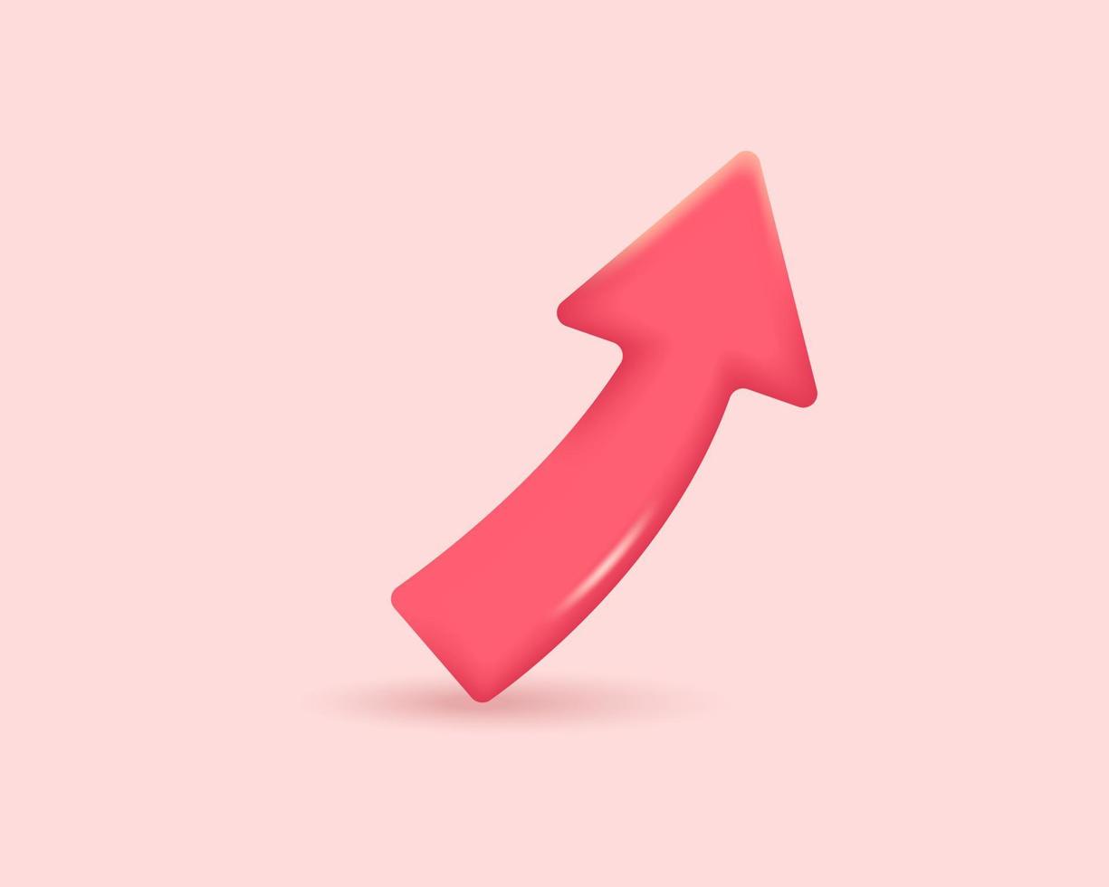 3D arrows realistic icon vector concept