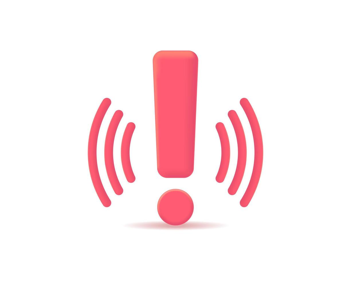 Realistic alert sign symbol vector icon isolated