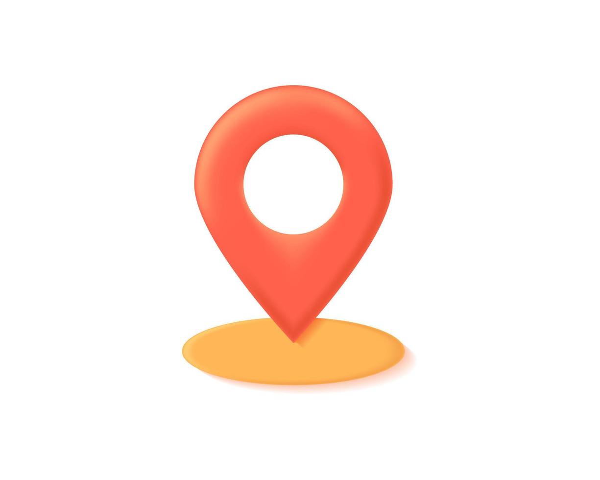 Realistic location vector icon isolated