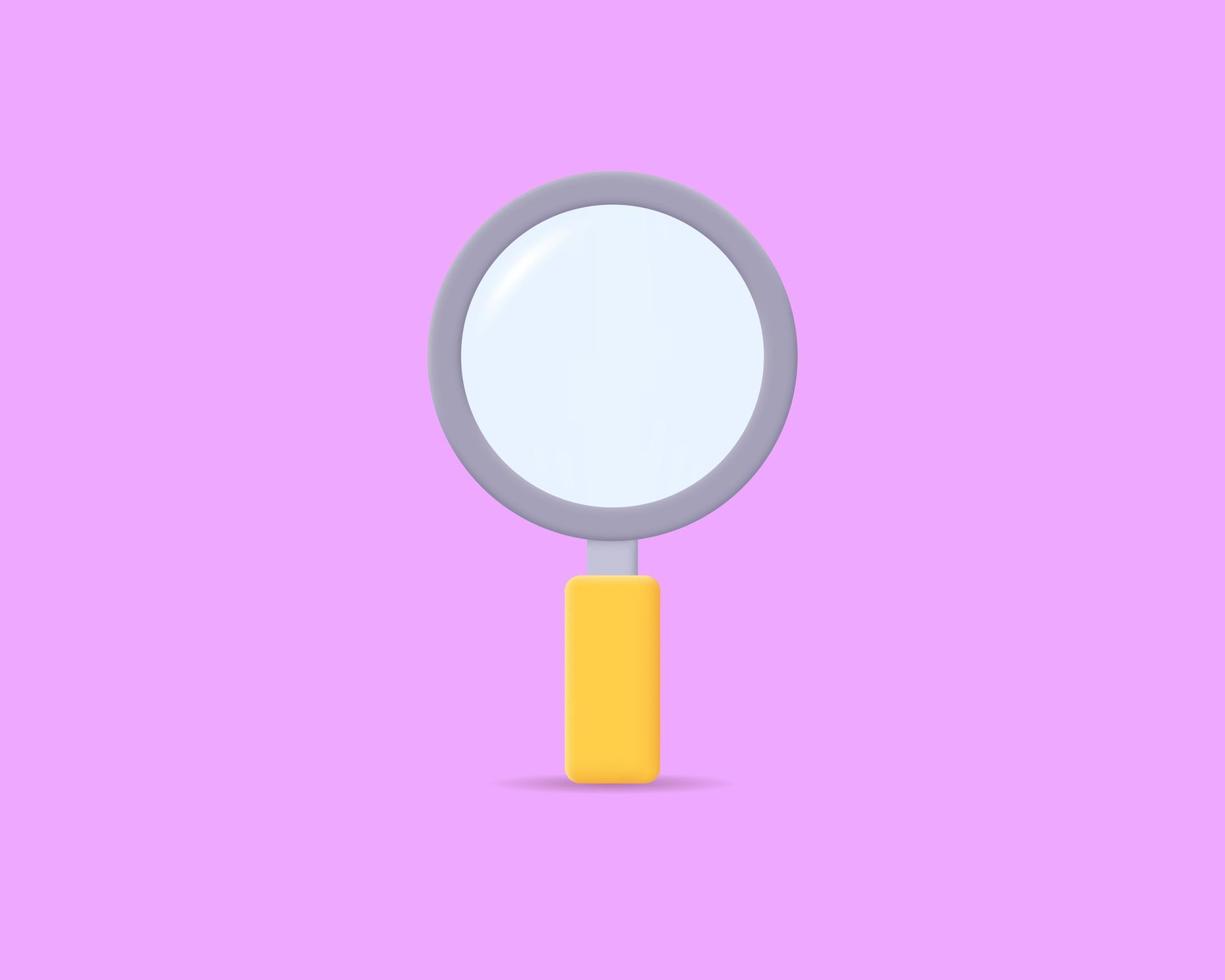 3d magnifying glass realistic icon vector illustration 7415902 Vector ...