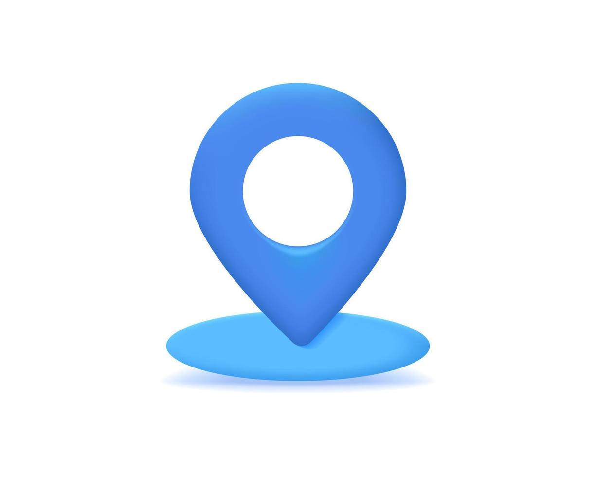 3d location realistic icon vector concept