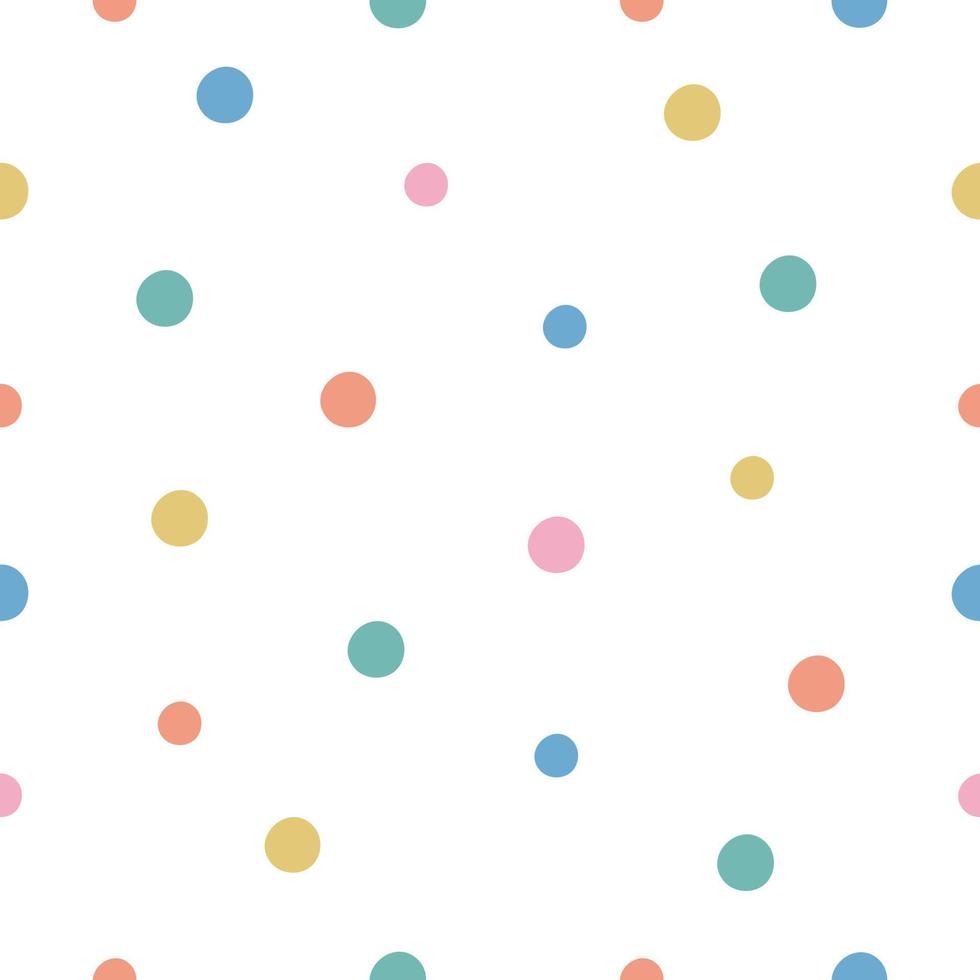 Seamless Pattern with circles confetti. Vector holiday illustration. For greeting card, posters, banners, the card, printing on the pack, printing on clothes, fabric, wallpaper.