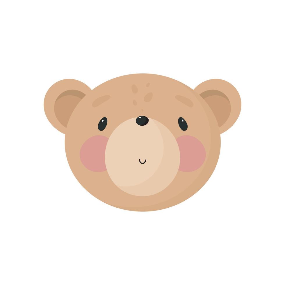 oso lindo. estilo de dibujos animados ilustración vectorial para cosas de niños, tarjetas, carteles, pancartas, libros para niños, impresión en el paquete, impresión en ropa, tela, papel pintado, textil o platos. vector