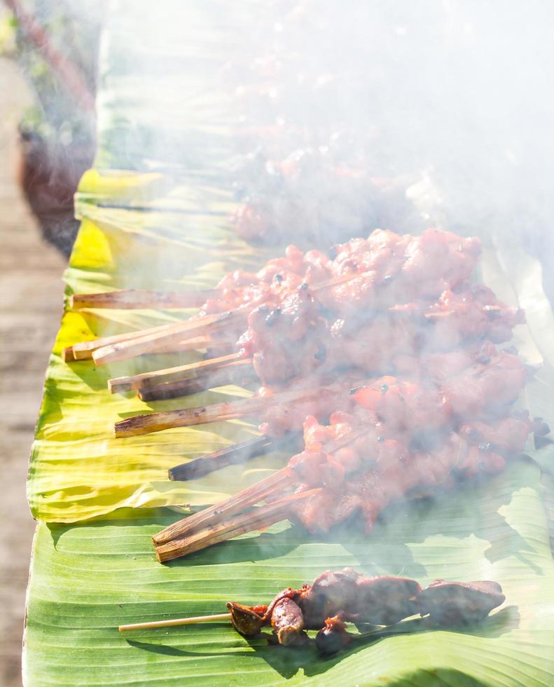 Smoky grilled chicken photo