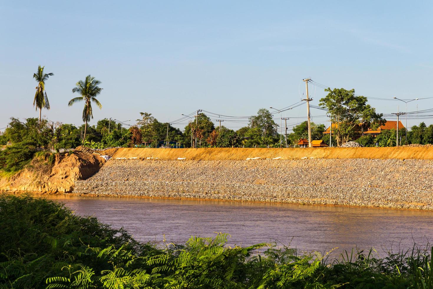 Water erosion protection wall photo