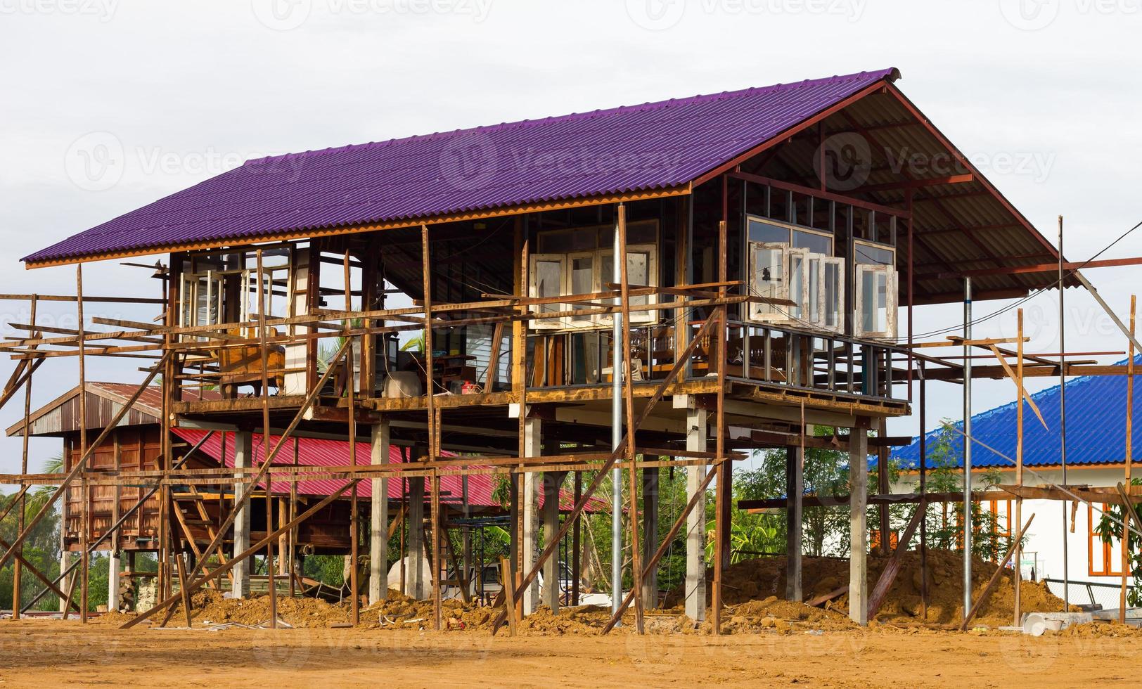 casas de estructura de acero reforzado foto