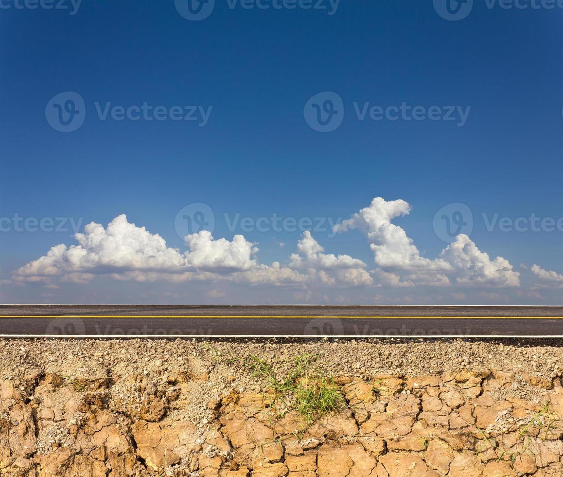 Side road sky cloud photo