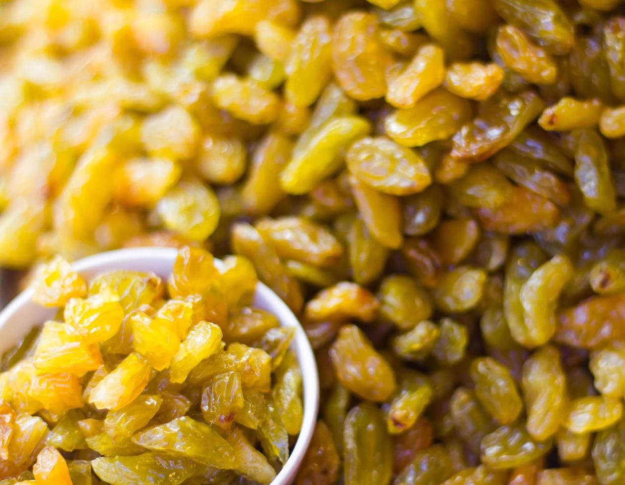 Dried fruits yellow raisins. photo