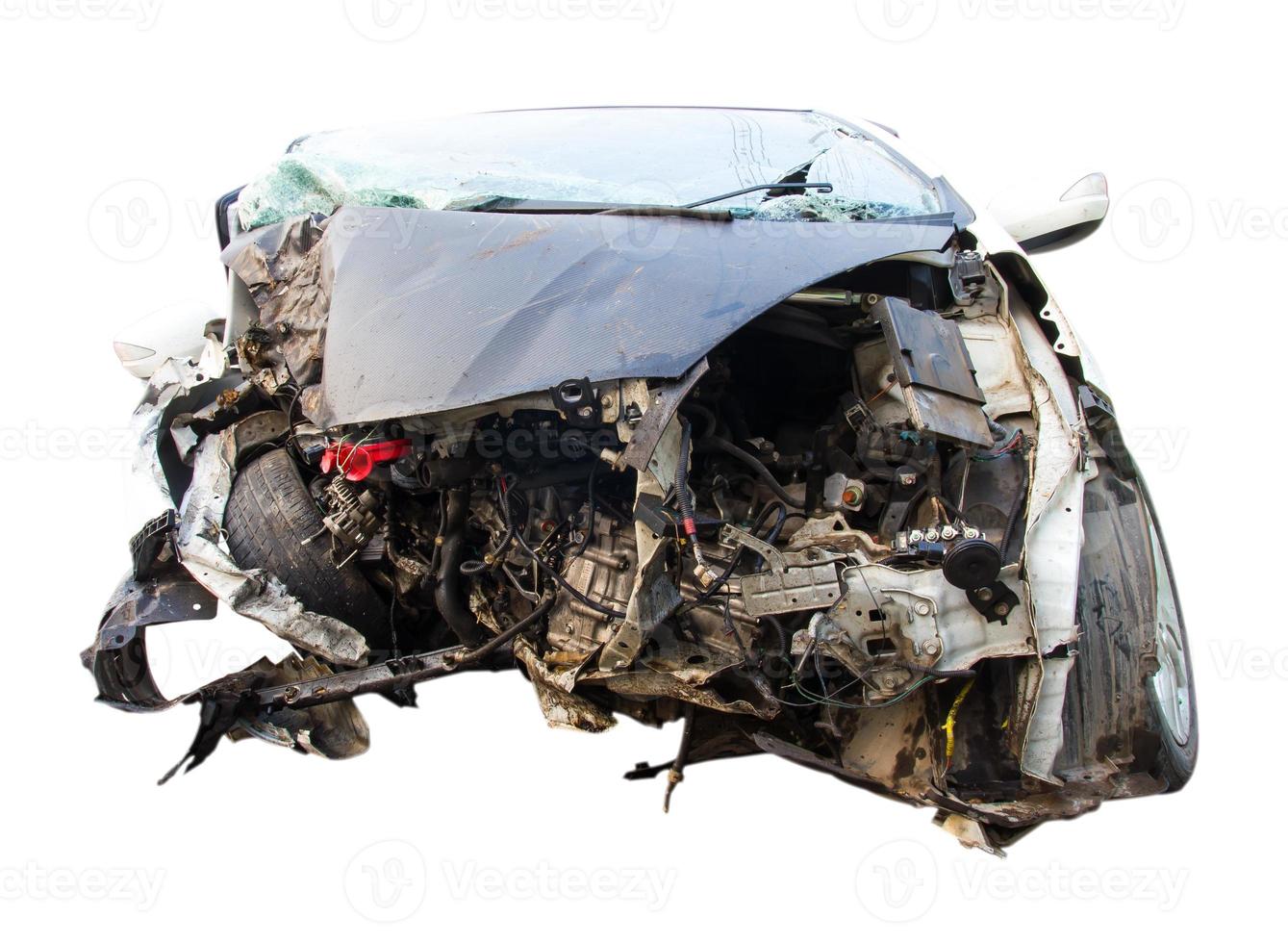 White car accident photo