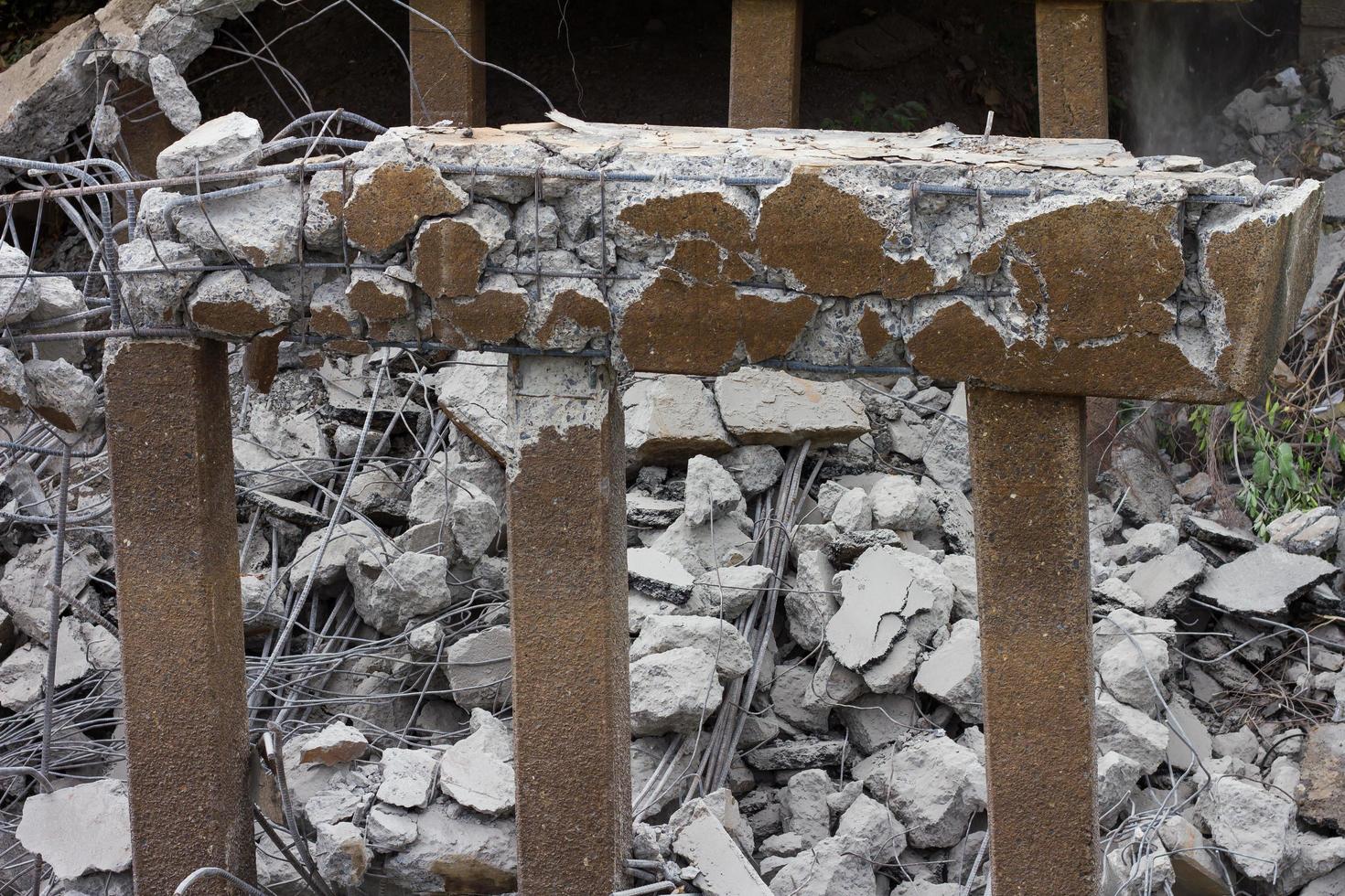 Scrap bridge beams and columns photo