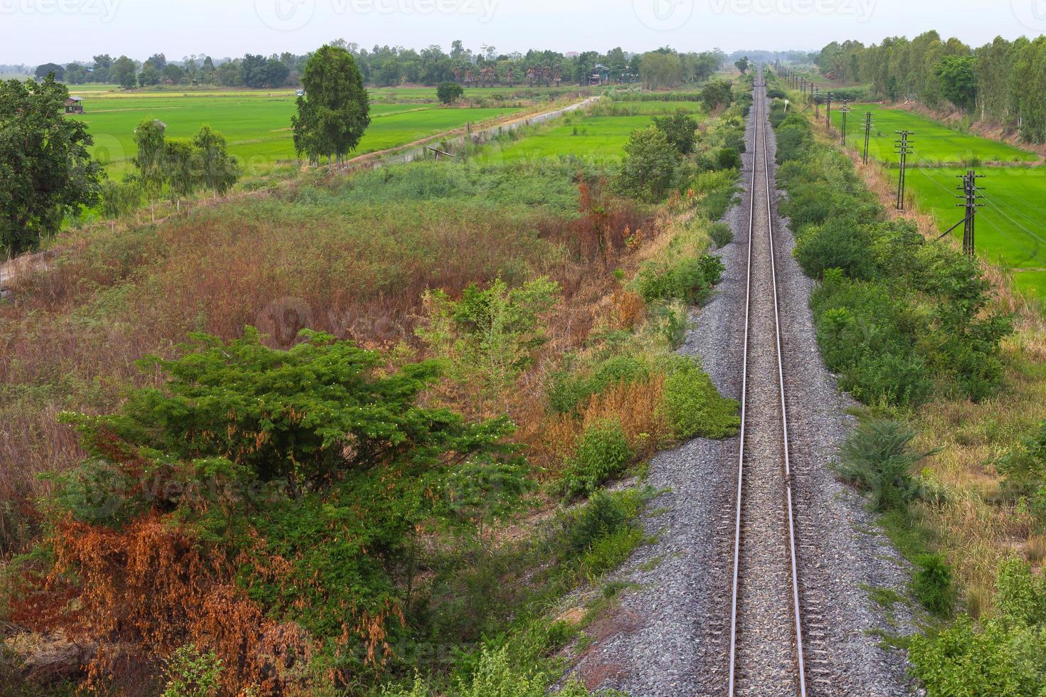 Above the railroad countryside photo
