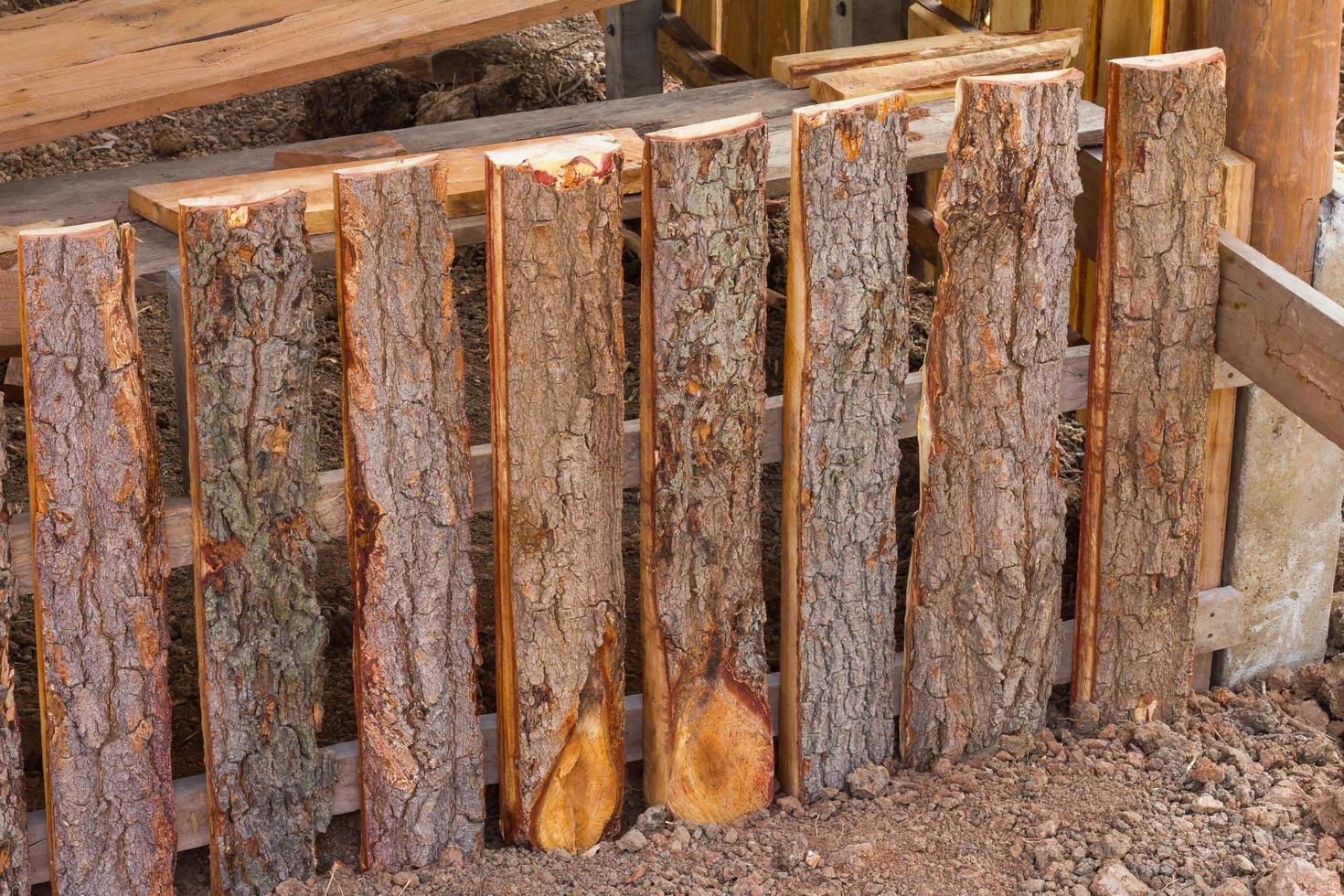Building a fence bark photo
