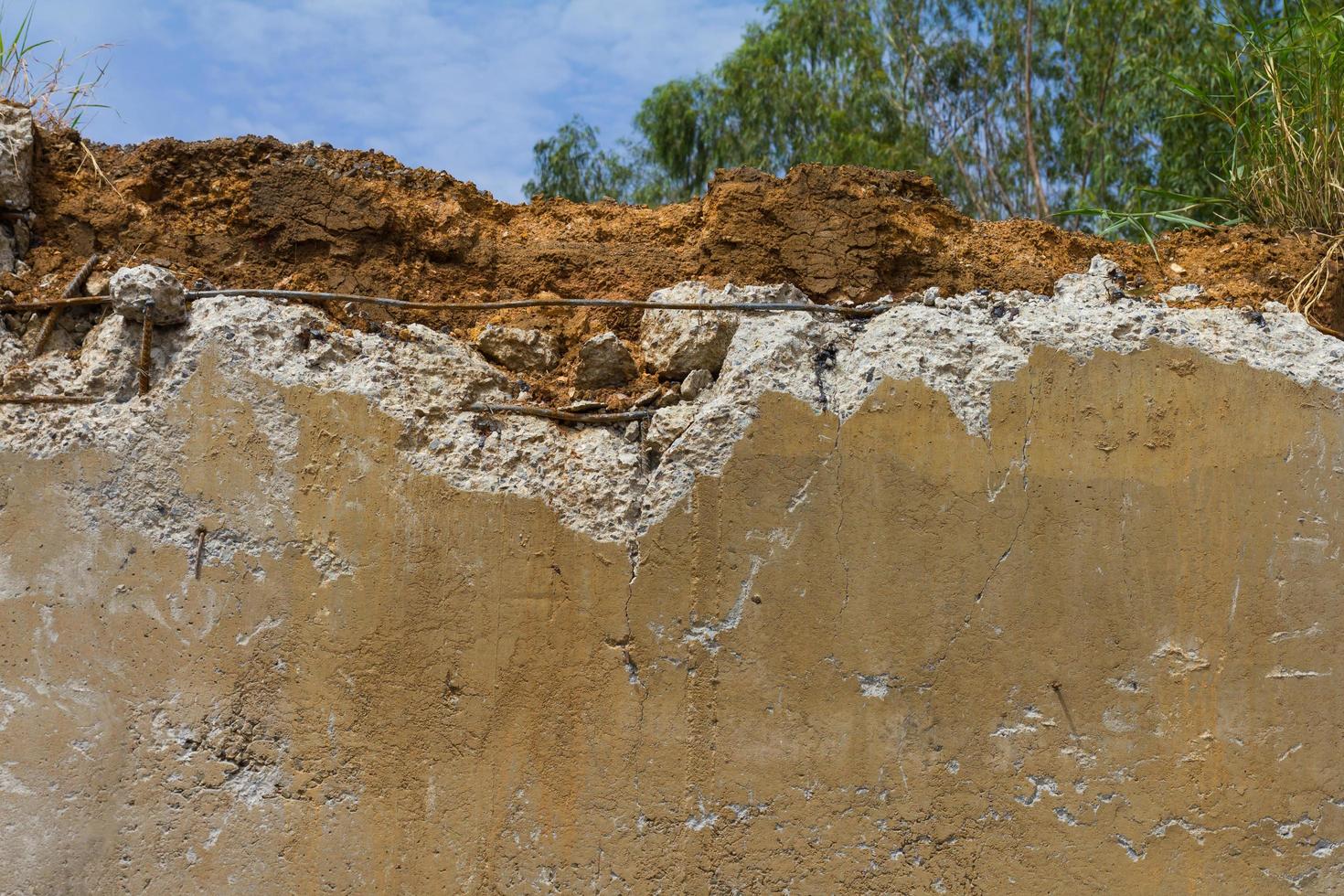 Soil cracked concrete photo