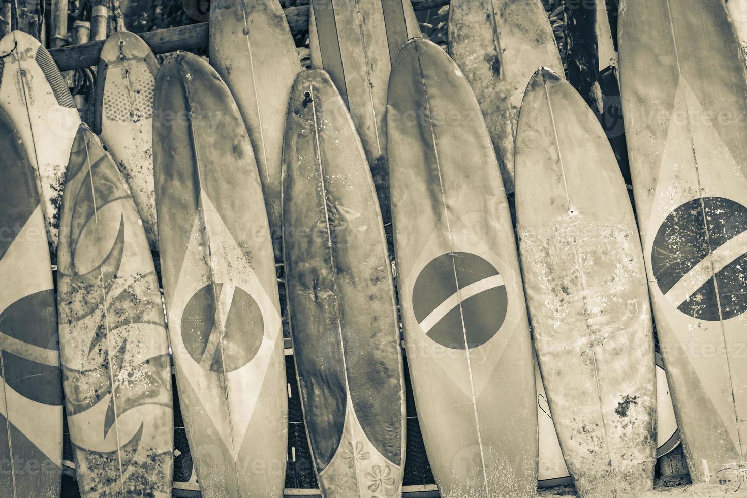 Cool Surfboards brazilian flag Ilha Grande Rio de Janeiro Brazil. photo