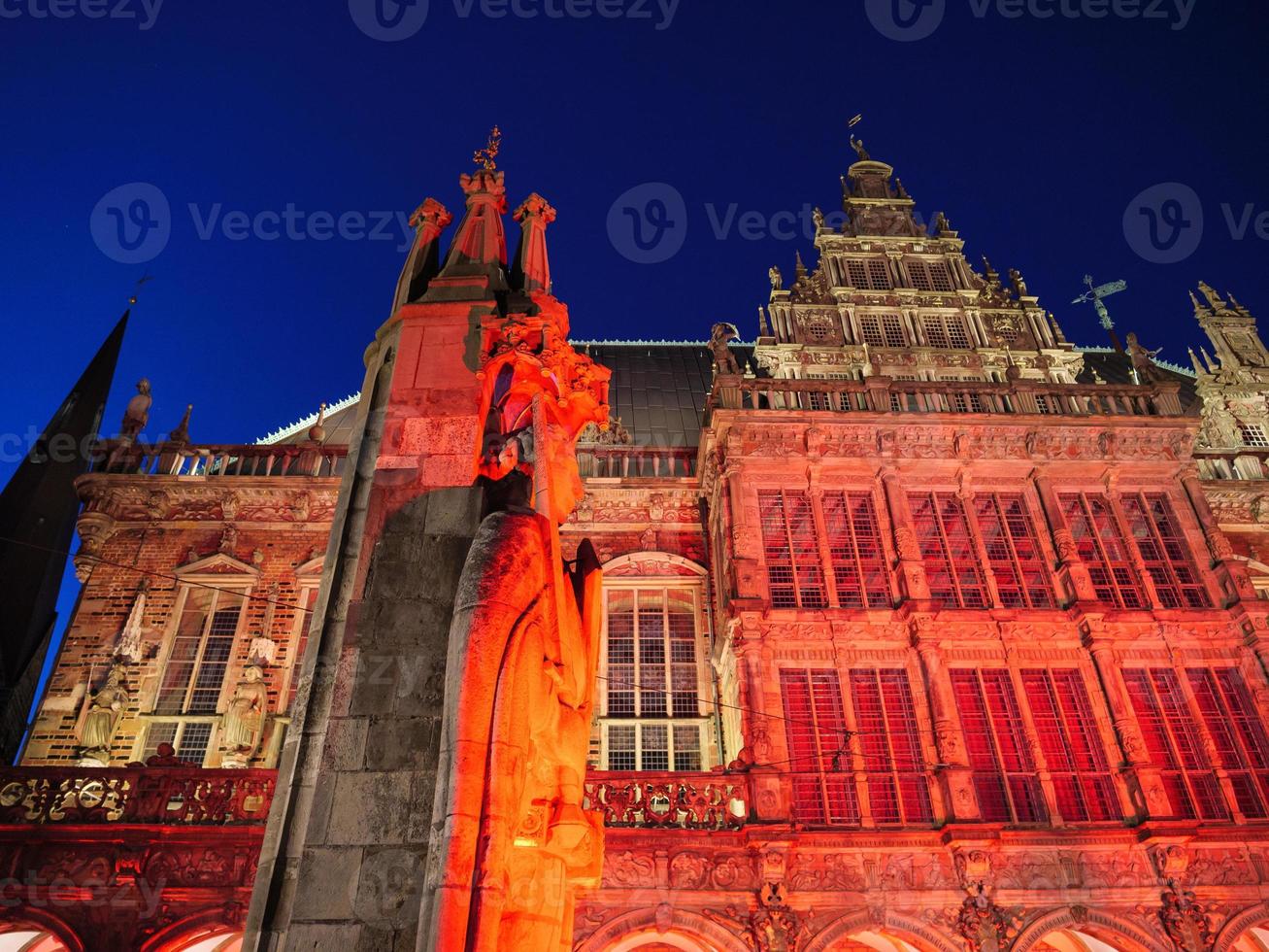 the city of Bremen at night photo