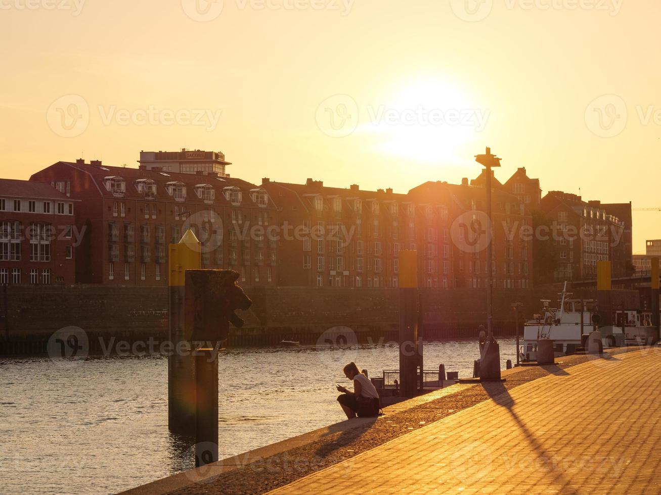 bremen at the weser river in germany photo